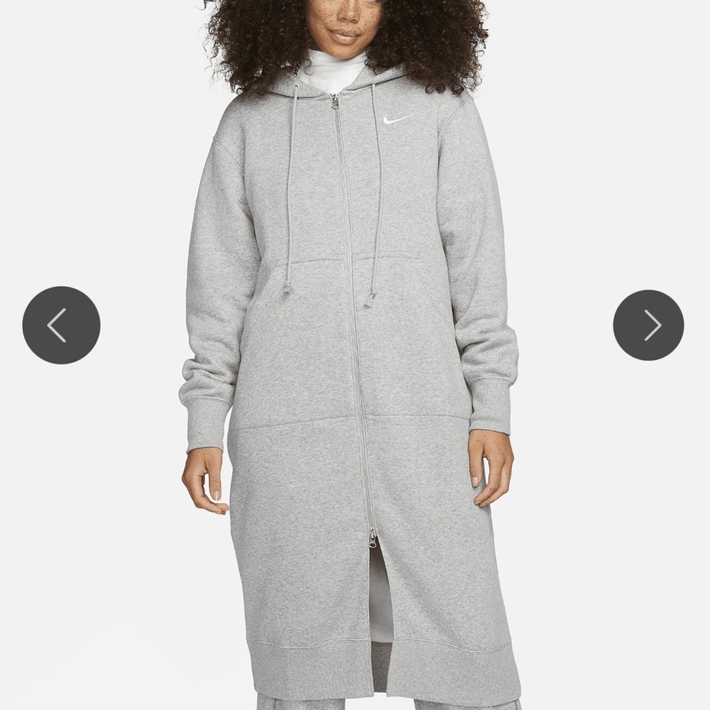 Nike Fleece Oversized Long Full-Zip Hoodie